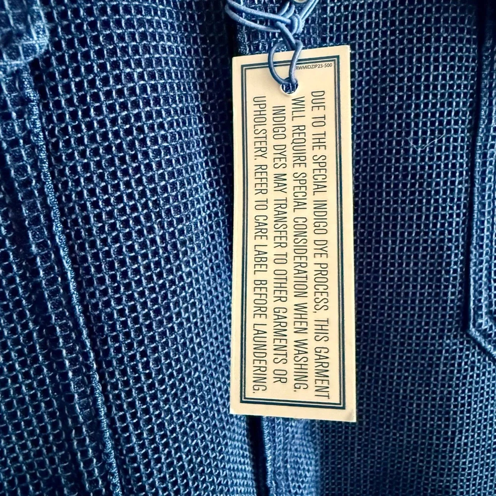 ROWM Shacket/Jacket Waffle Texture Indigo Dyed for Men Casual Chore Barn